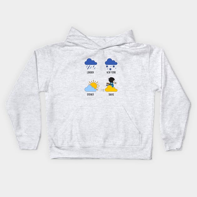 Weather Forecast Magic Nymbus Kids Hoodie by Printadorable